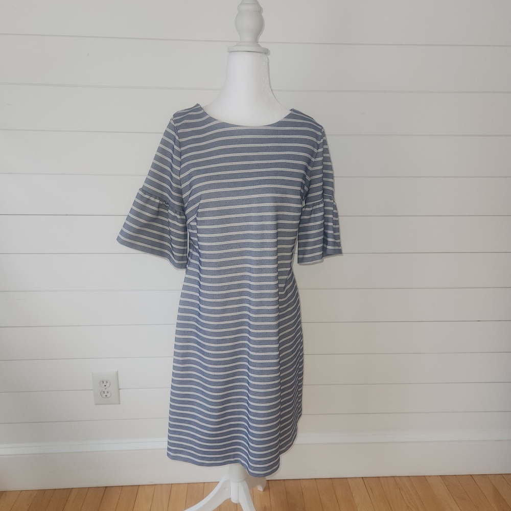 Ivanka Trump Blue and White Striped Dress